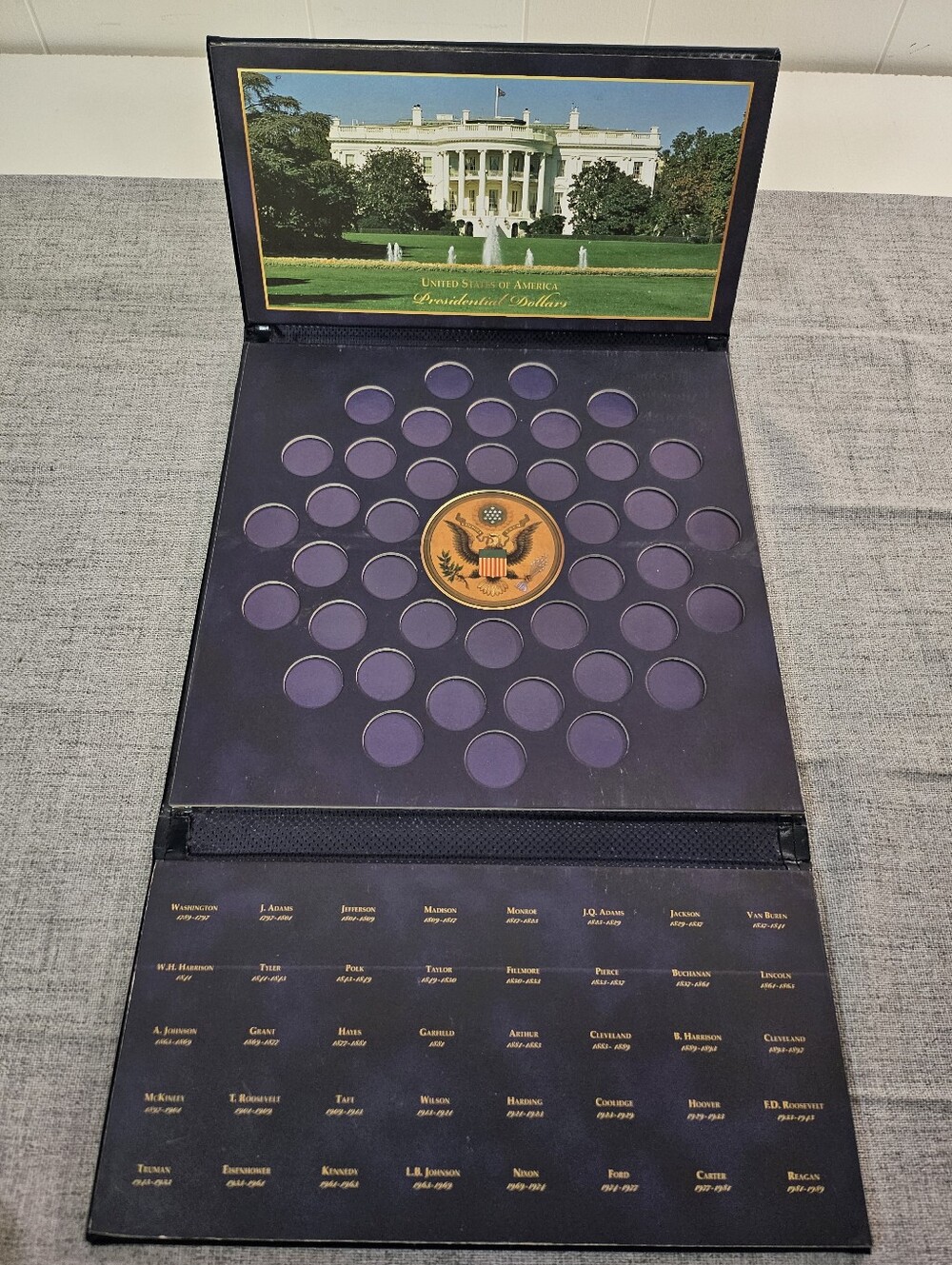 White House Presidential Coin Dollar Album Book